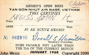 Tan Son Nhut Club Card